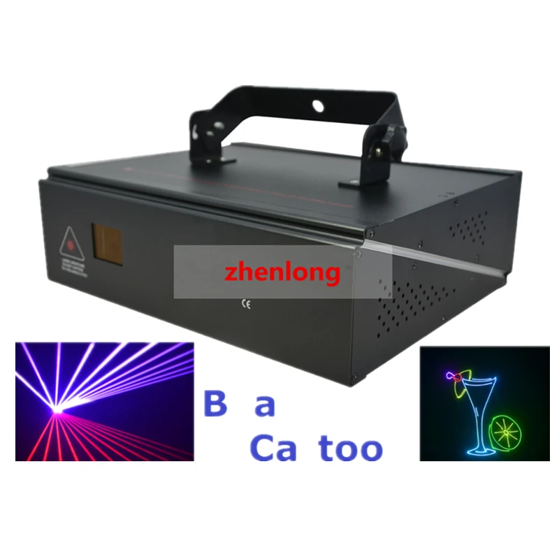 DMX + ILDA + 2D Multi Kleur 1 W RGB Beam Animatie Laserlicht/DJ Lichten/Podium Verlichting/Laser projector Disco Effect Machine