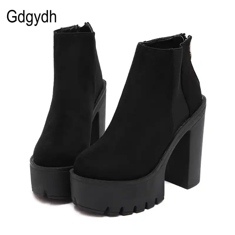 black high platform shoes