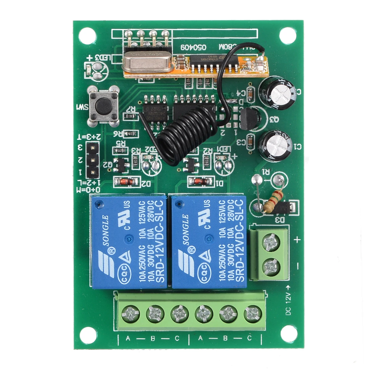 MAYITR 433MHZ Remote Control High Quality 12V Door Motor Controller Wireless Remote Control With Reciever Board
