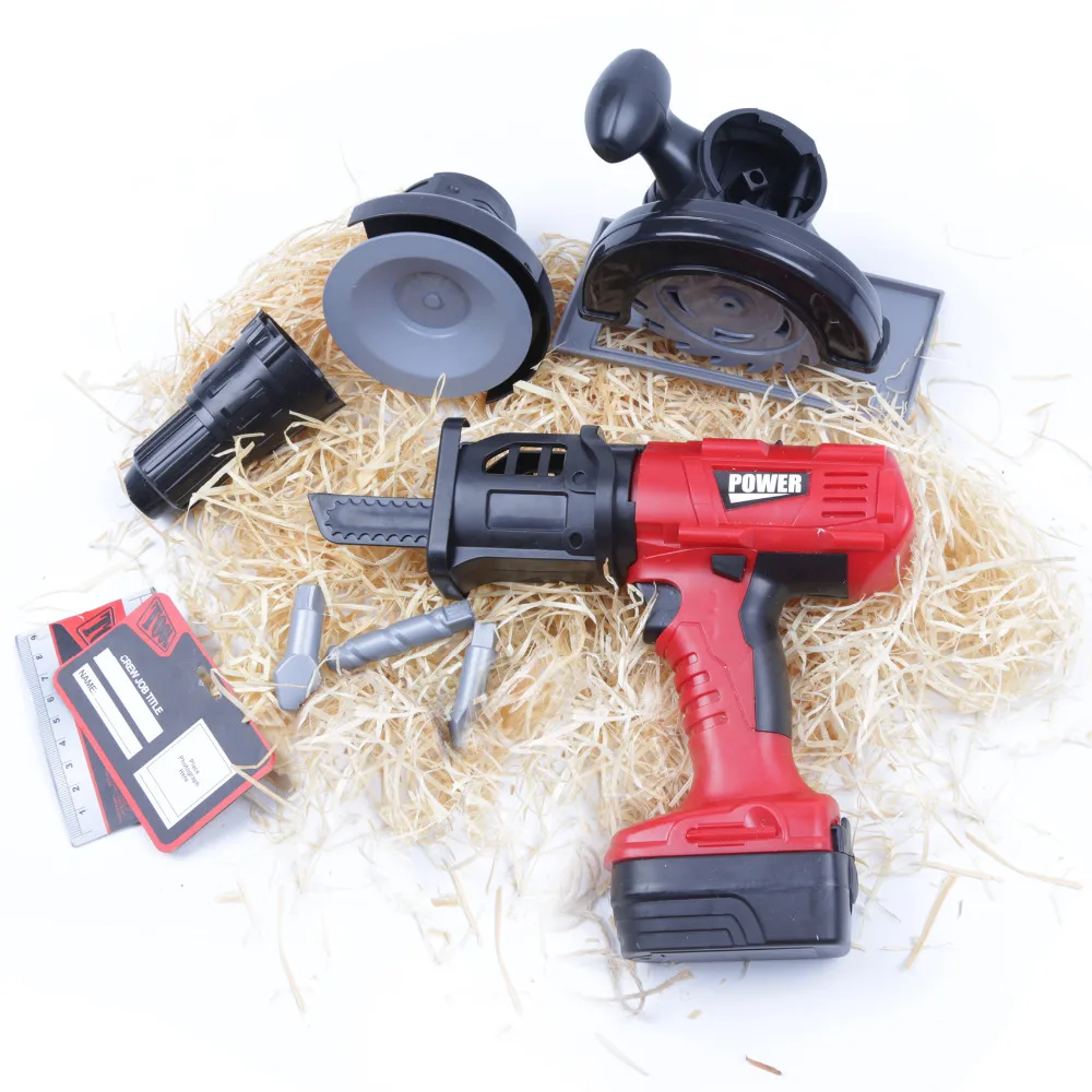 

Multifunctional Tool Toys Pretend Play Construction Repair Tool Kit with Electric Drill Circular Saw Screwdriver Kids Boys Toys