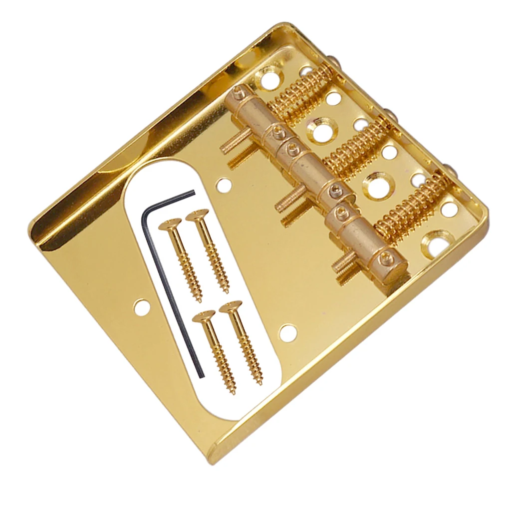 3 String Electric Guitar Saddle Tremolo Fixed Bridge for TL TELE Telecaster Guitar