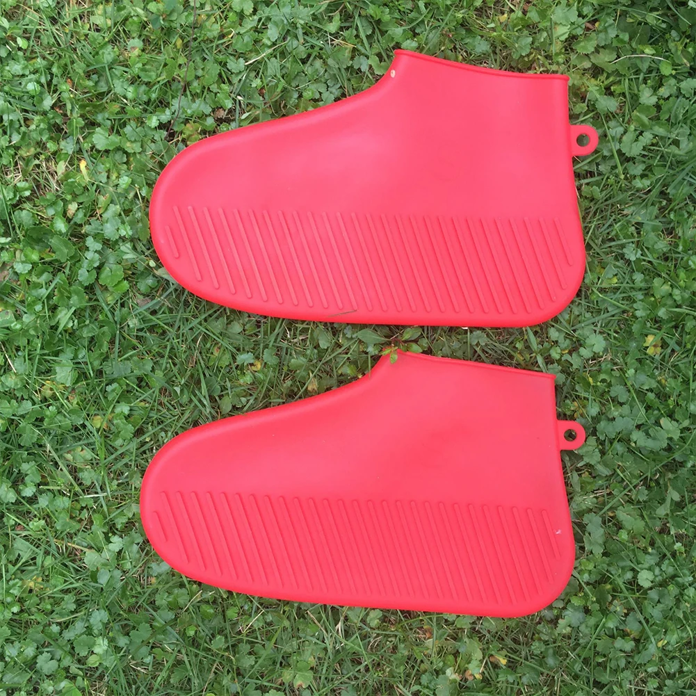 Мужские и женские Многоразовые водонепроницаемые непромокаемые защитные Нескользящие силиконовые аксессуары для обуви износостойкие 2 шт
