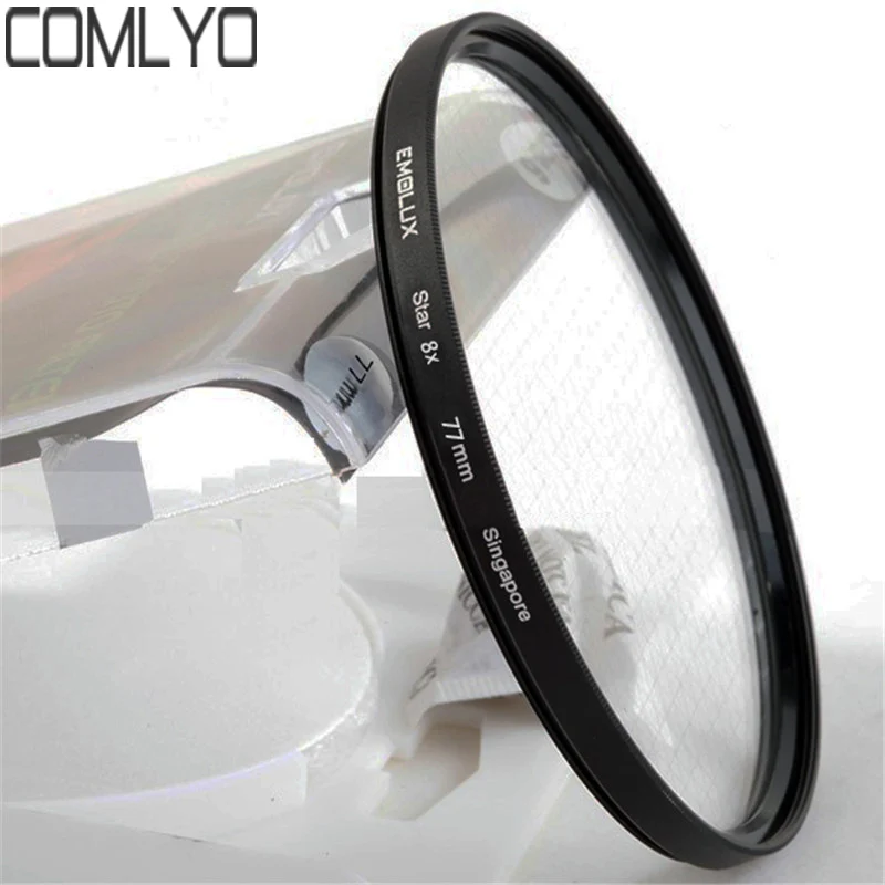 Highlighting Emolux 77mm Star 8 Point 8PT Camera Lens Filter for canon