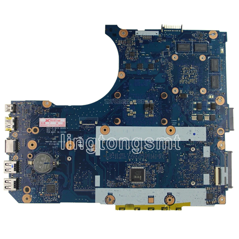 Материнская плата для ноутбука For Asus N551J G551J N551JK N551JQ N551JW N551JB N551JM материнская