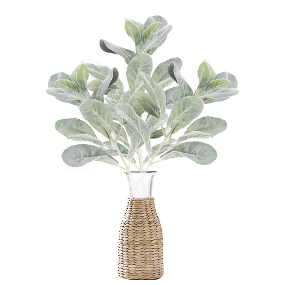 

1 Pcs Artificial Silk Rabbit Ear Plant Branch Flores Fall Leaves Home Christmas Decor Red Green Wedding Decoration Flower