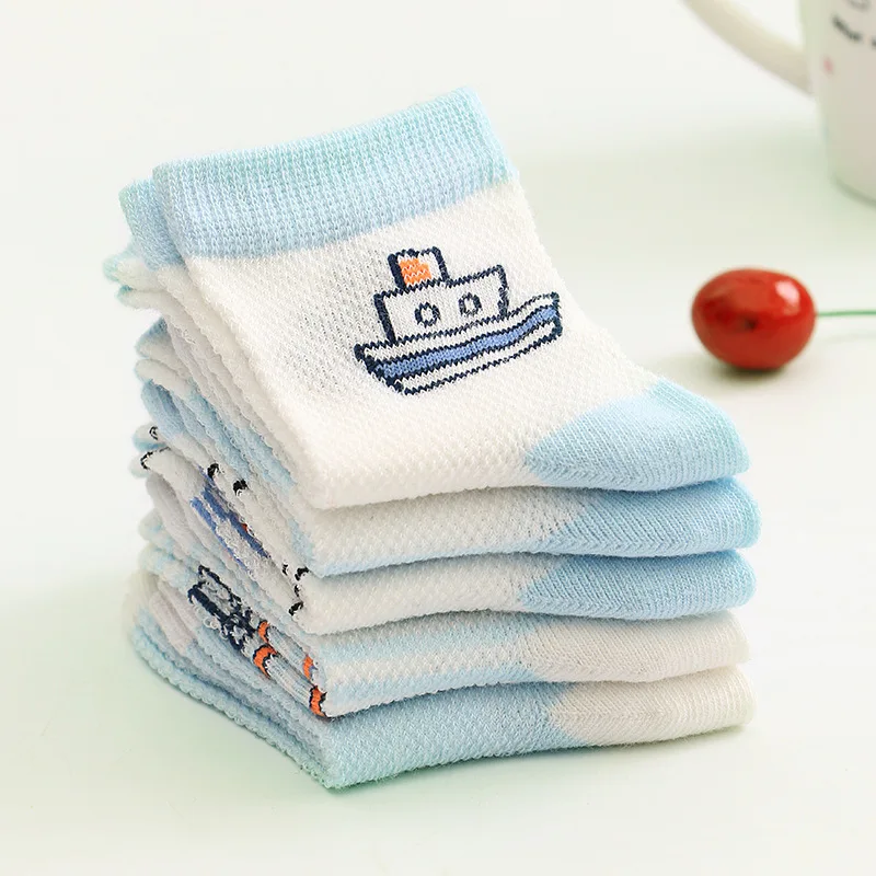 2016-new-summer-hot-sale-thin-section-mesh-socks-high-quality-blue-anchor-boys-and-girls (2)