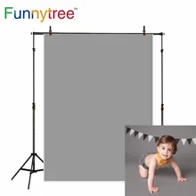 Funnytree – arrière-plan de photographie gris clair, couleur unie, arrière-plan de studio pour photographie d'anniversaire de bébé et de nouveau-né, papier peint pour photophone
