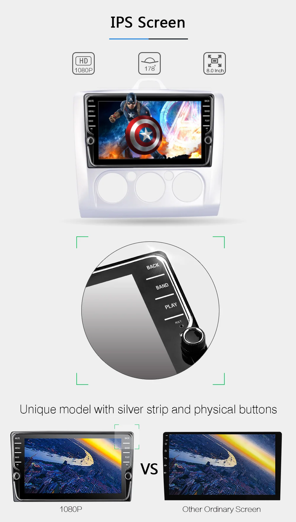 Top Funrover 8 cores Android 9.0 2 din Car Dvd multimedia gps navi For  Focus 2 radio navigation DSP stereo Split screen SIMslot 3