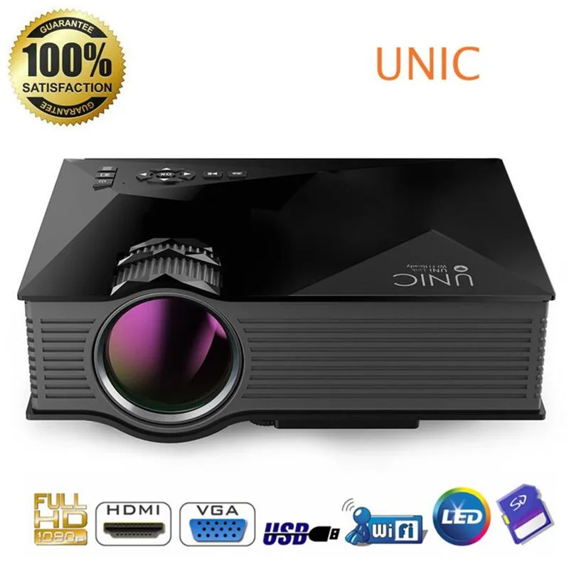 UNIC UN46 font b Projector b font Mini LED font b Projectors b font Multimedia home
