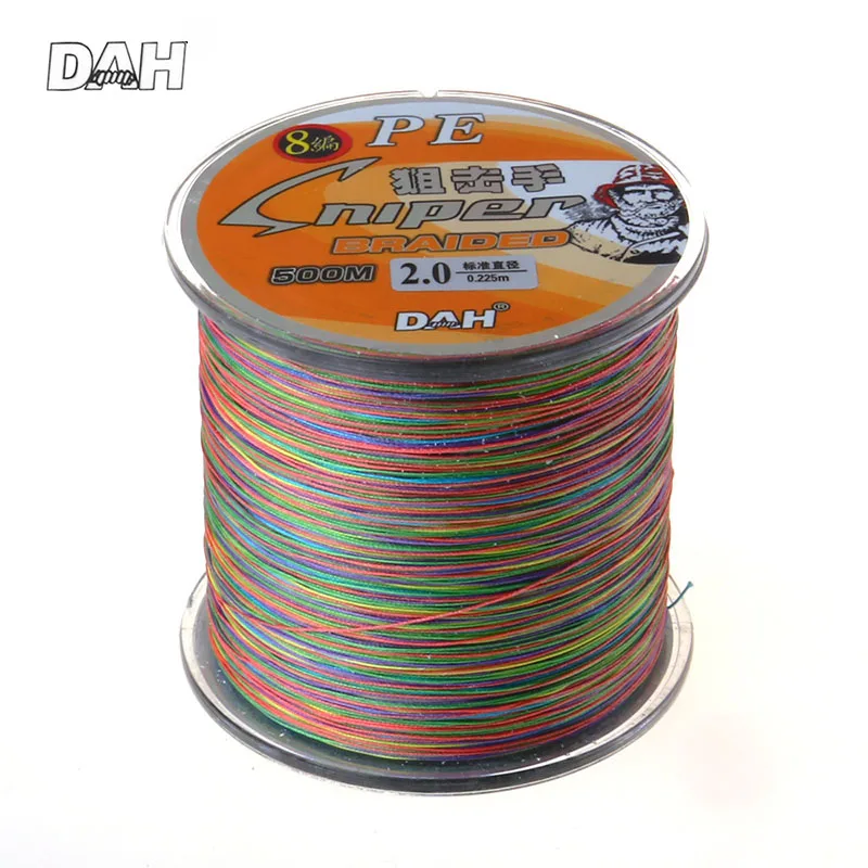 Леска рыболовная плетеная из ПЭ 8 нитей 500 м 1 м|braided line|fishing linebrand line |