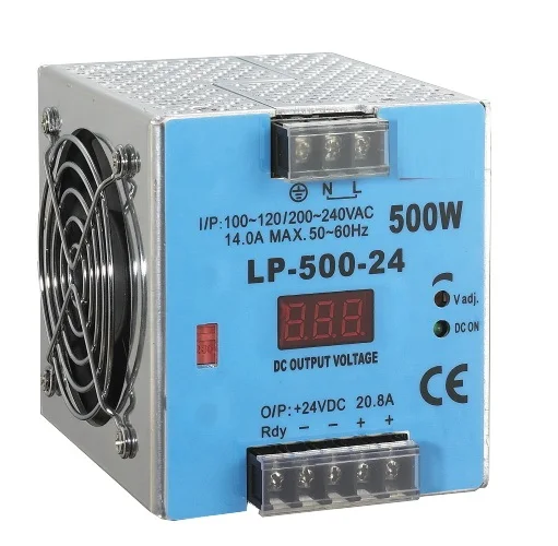 ac-dc switching power supply 12v LP-500-12 500W 37.5A single output Din-rail power supply with Digital display led driver ac-dc switching power supply 12v LP-500-12 500W 37.5A single output Din-rail power supply with Digital display led driver