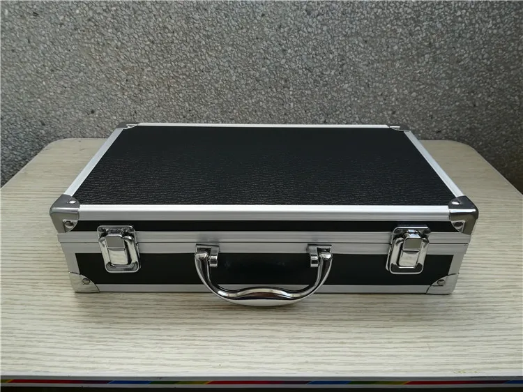 Aluminum tool case Portable Instrument box Storage tool box with Sponge Lining Handheld Impact resistant 30x17x8 cm