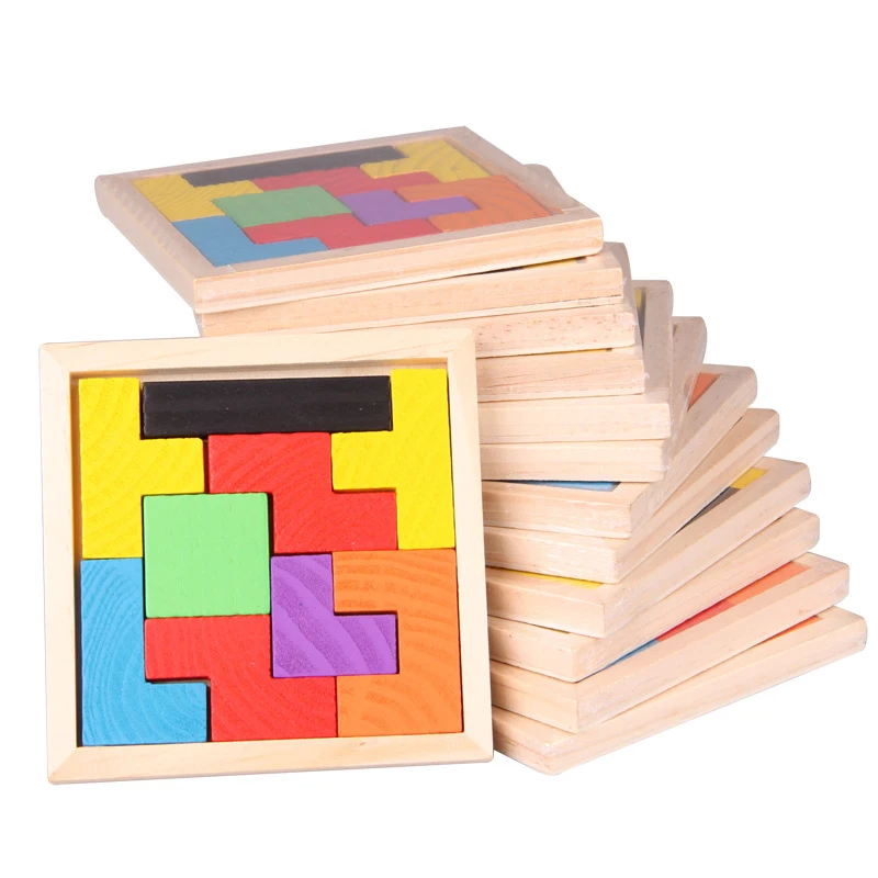 

1 Set Multicolor Tangram Brain-Teaser Geometry Cognitive Tetris Blocks Magination Intellectual Educational Baby Kids Toys