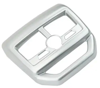 YAQUICKA для peugeot 5008 ABS салона сзади подлокотник воздуха на выходе Vent рамка Обложка отделка Стайлинг отделка наклейка Стикеры - Название цвета: Matte Silver