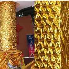 Crinkle ткань стиль золотой цвет декоративные ткани, колонна упаковка. Отель, семья, материал украшения, золотой цвет ткани