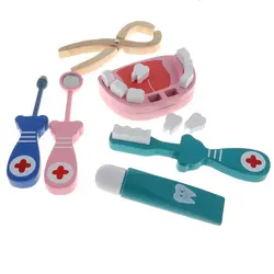 Забавный Медицинский Набор для доктора и медсестры, деревянная игрушка-дантиста, ролевые игры, Развивающие деревянные гаджеты, набор