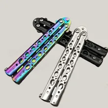 Уличные тупые лезвия, металлический тренировочный нож, тренировочный инструмент, тренировочный нож-бабочка