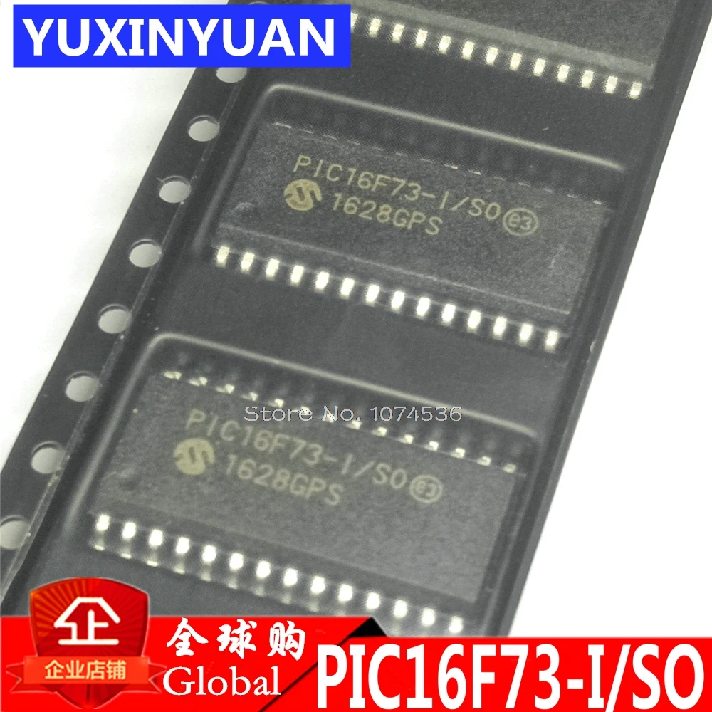 Yuxinyuan PIC16F73-I/так PIC16F73 SOP28 10 шт./лот 8-бит Микроконтроллер-MCU 7KB 192 Оперативная память 22 I/O