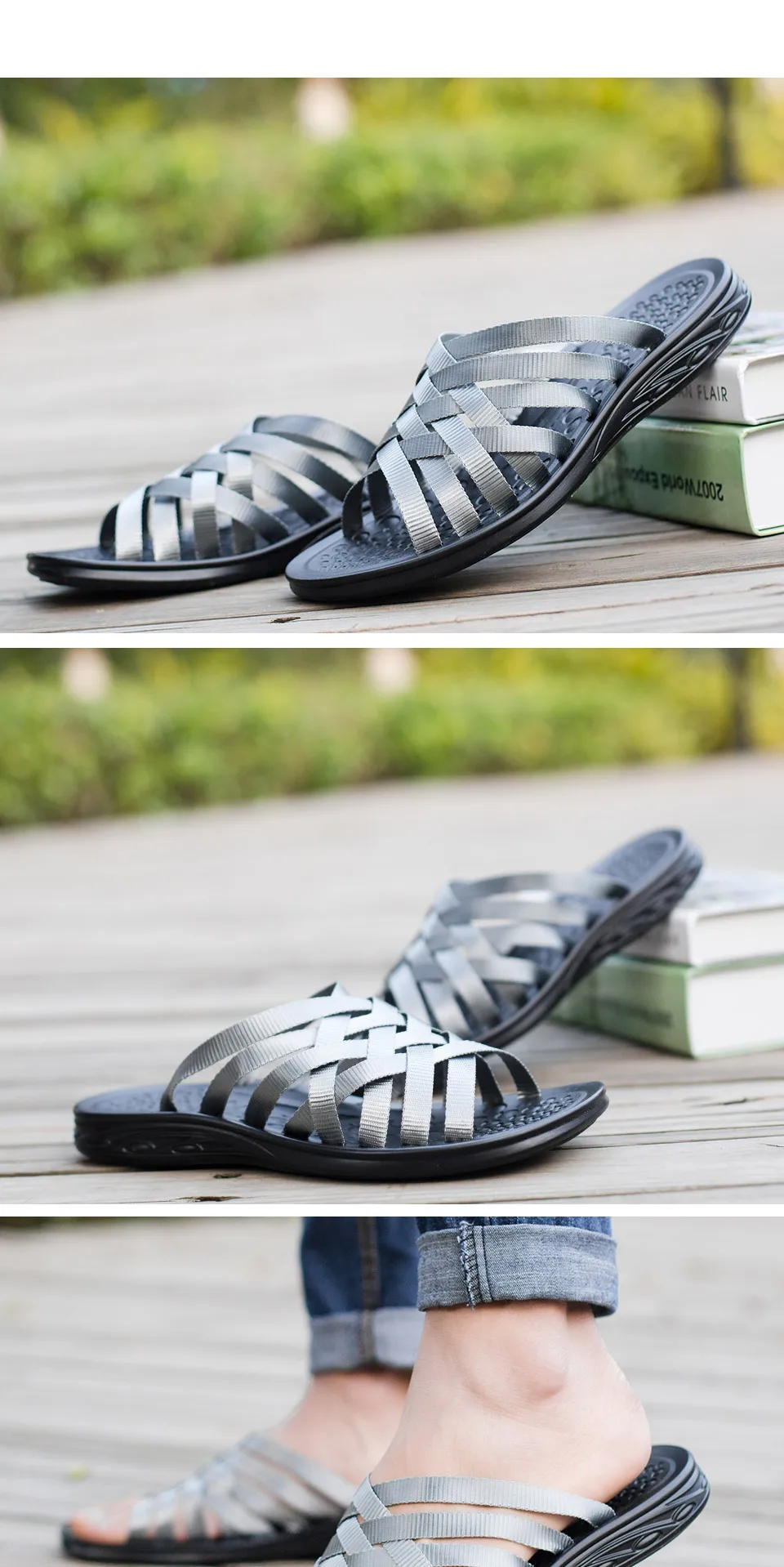 BONA/Новое поступление; Популярные стильные мужские тапочки; Мужская Летняя обувь с ремешком; мягкая удобная Пляжная обувь; светильник;