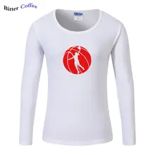 Новая Harajuku Женская футболка с принтом спортивная девушка баскетбольный игрок Топы футболка черная короткая футболка хлопок Женская мода плюс размер S-2XL