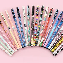 24 шт./лот eco-friendly 0,35 мм гелевая черные чернила для ручек иглы отличная письменность сцепление легко высококачественные Канцтовары