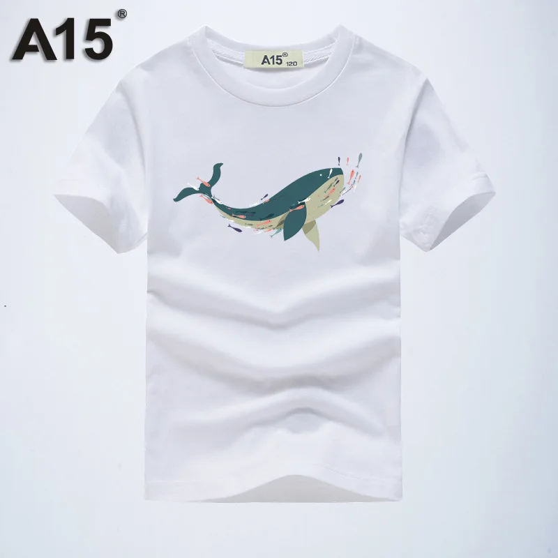 Футболка для больших мальчиков A15 летняя хлопковая Футболка года футболки для мальчиков-подростков с короткими рукавами, размер 6, 8, 10, 12, 14 лет, детская одежда топы для девочек - Цвет: K4T80White