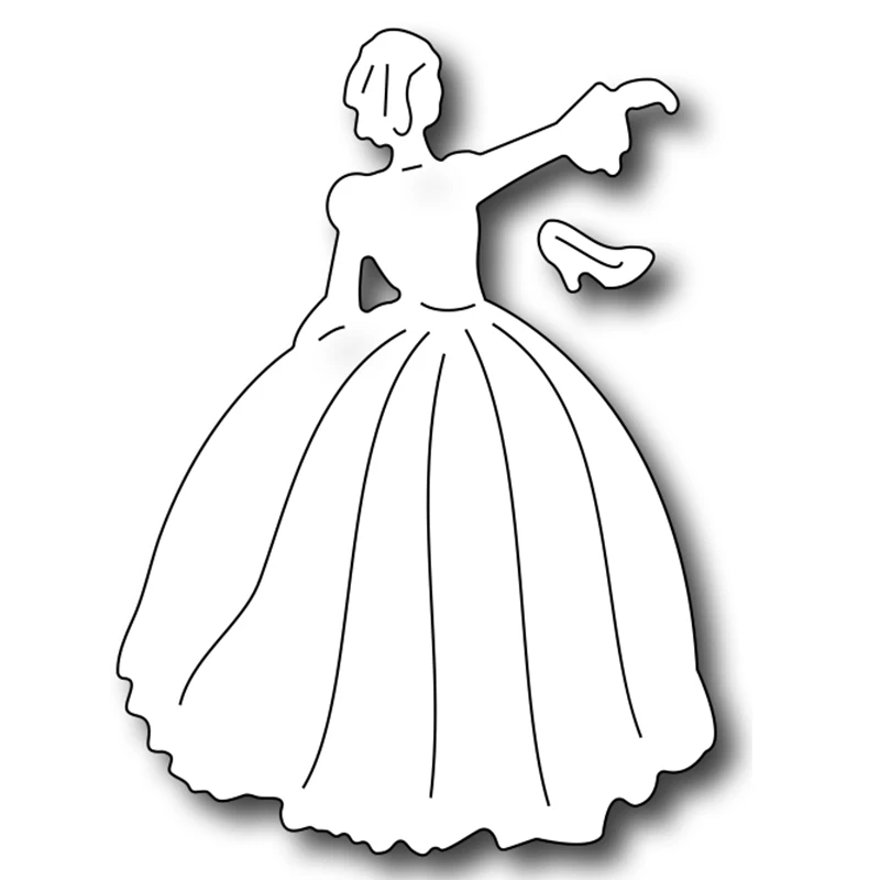 

Dance Girl Princess Metal Cutting Dies Stencils For DIY Scrapbooking Decorative Embossing Suit Paper Cards Die Cutting Template
