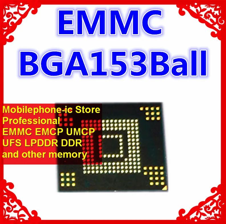 KLM4G1YE4C-B002 BGA153Ball EMMC 4 гб памяти мобильного телефона новые оригинальные и подержанные припаянные шары протестированы ок