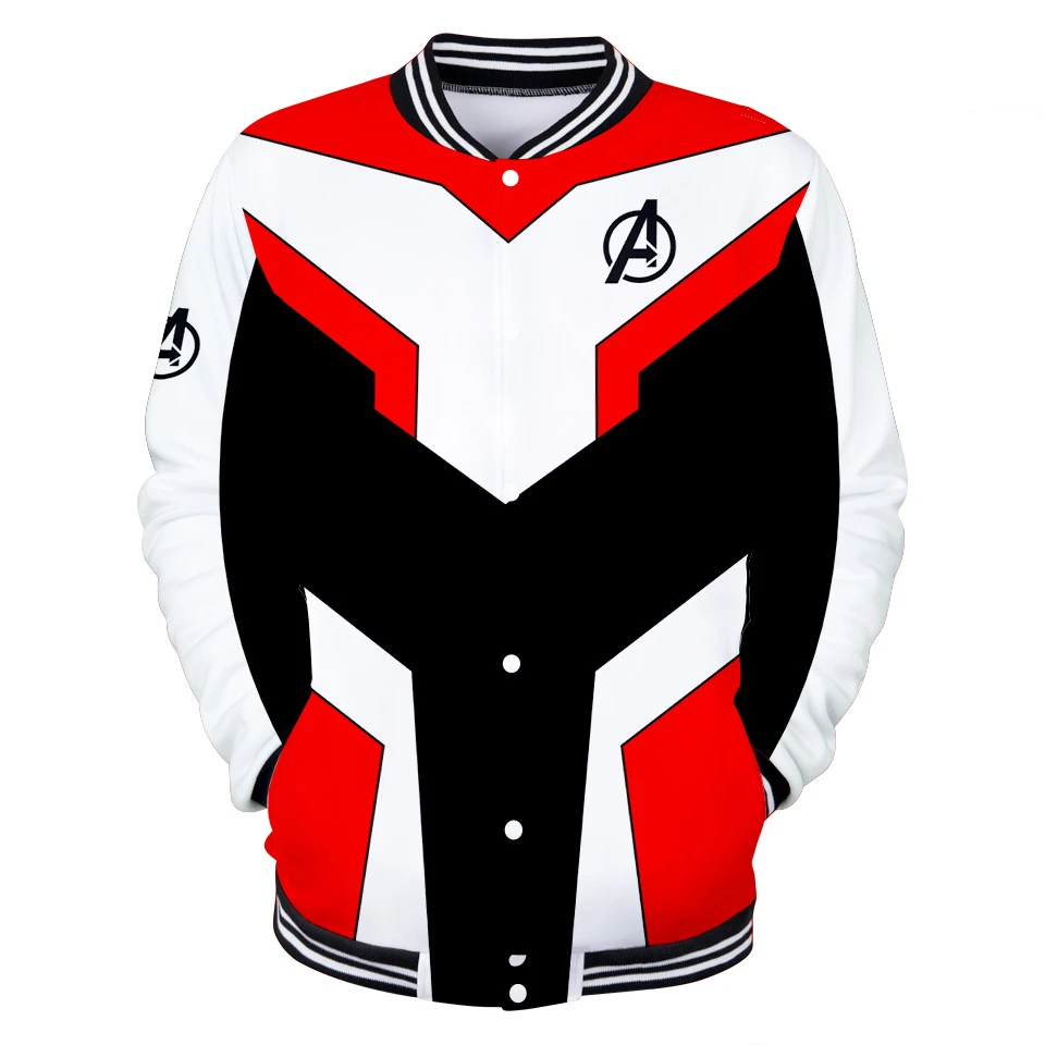 Avengers Endgame Cosplay Costumes Women Men Superhero Quantum Realm Baseball Uniform Daily Casual Sweater Sportswear Coat Tops Avengers Endgame Cosplay Costumes Women Men Superhero Quantum Realm Baseball Uniform Daily Casual Sweater Sportswear Coat Tops