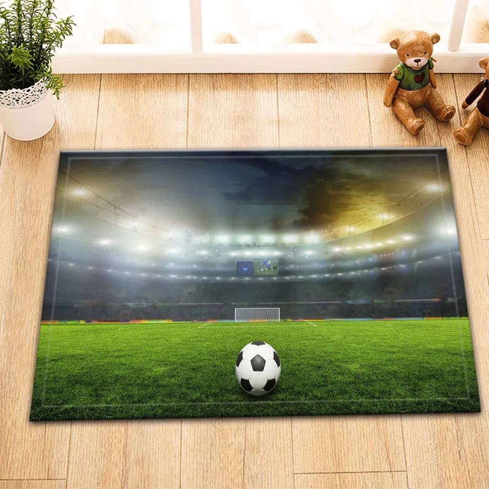 

LB Anti-slip Doormat Soccer Ball Football American Bathtub Custom Bath Mats for Kids Bathroom Mat Carpet For Bedroom Kitchen
