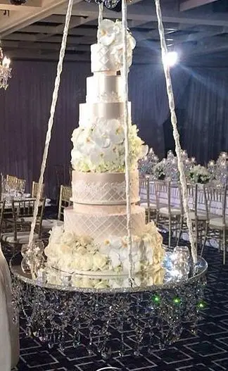 Wedding Hanging Swing Crystal Cake Stand Elegant Swing