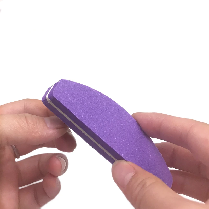 50 шт./компл. пилка для ногтей мини губка шлифовальные блоки для ногтей фиолетовый банан УФ Гель-лак средство для снятия маникюра Инструменты пилки для ногтей