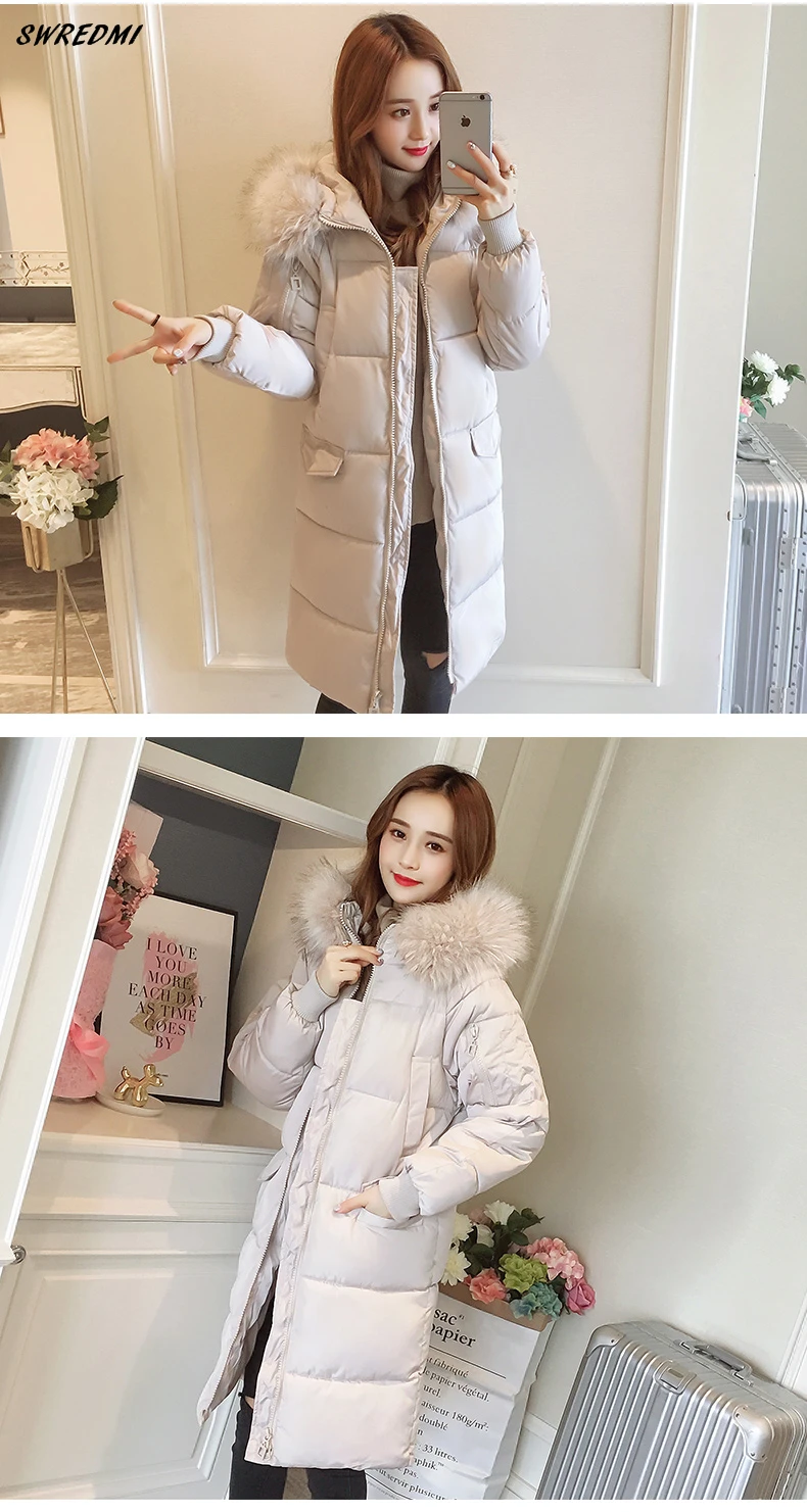 SWREDMI новая зимняя куртка для женщин, куртка с хлопковой подкладкой, пальто с капюшоном, XS-2XL для студентов, зимние парки, теплые пальто