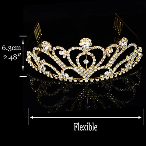 Queen Princess Crown Diadem Green Red Rhinestone Headdress Head Crystal Tiara Bridal Wedding Hair Jewelry Accessories