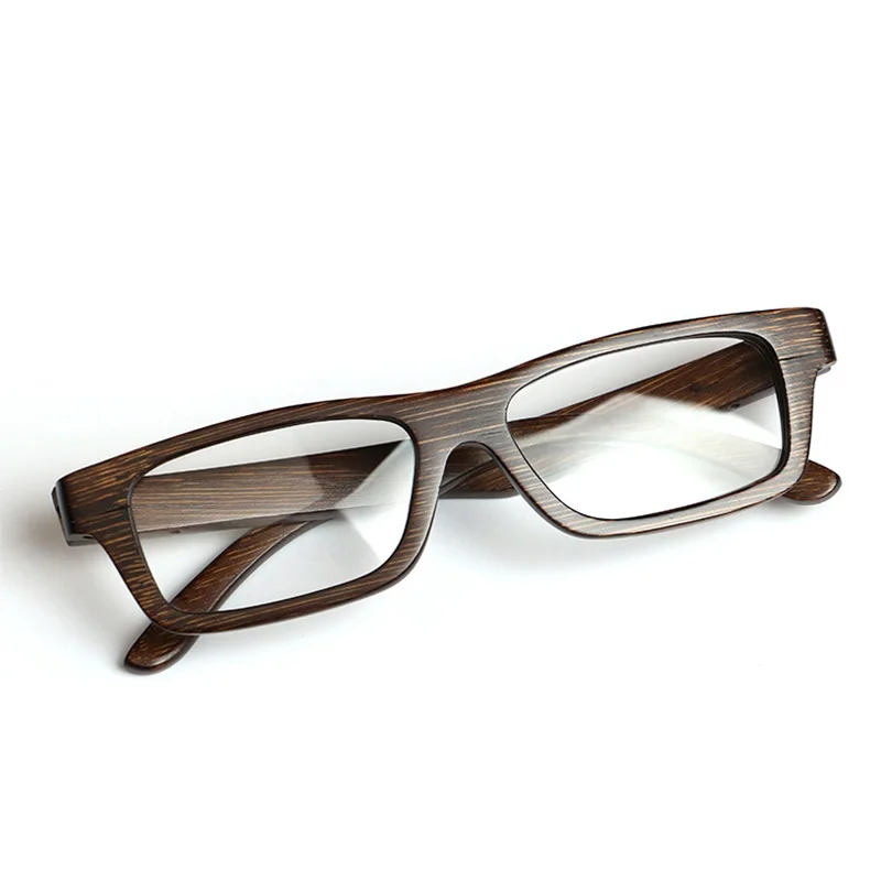 HDCRAFTER настоящие бамбуковые деревянные винтажные оптические очки, оправа для мужчин и женщин, деревянные черные квадратные очки для близорукости, оправы для очков de grau