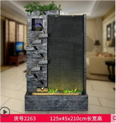 

Water Curtain Wall Screen Fountain Large-scale Courtyard Recruitment European-style Rockery and Water Decoration