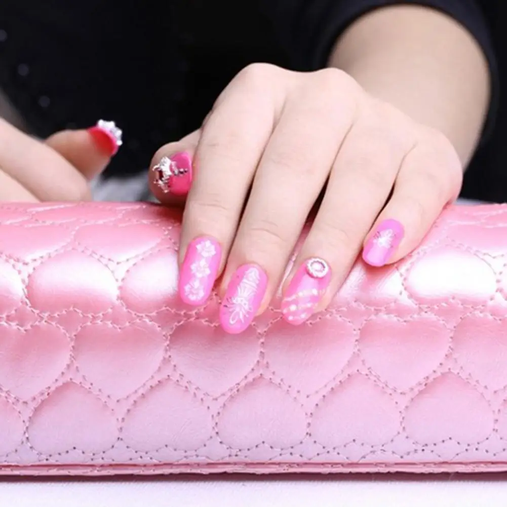 

Solid color soft artificial leather nail pillow manicure arm pillow