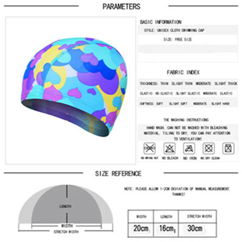 Нейлоновая эластичная Водонепроницаемая кепка для защиты ушей, длинные волосы, спортивная шапка для бассейна, шапка для плавания, свободный размер для мужчин и женщин, для взрослых