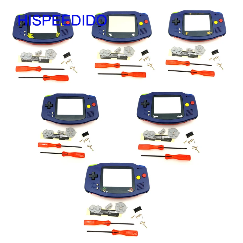 Сменная синяя передняя оболочка и красная задняя для консоли Nintendo GBA gameboy adavant