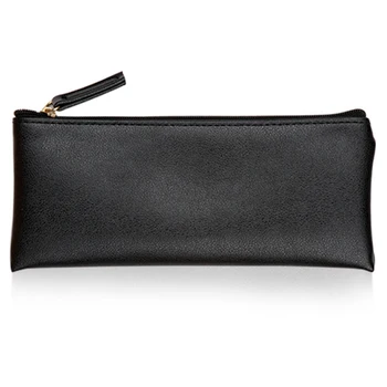 

PU Leather 1PC Simple Pencil Case Coin Bags Stationery Soft Pencil Box Gift School Supplies PU Cosmetics Storage Bag