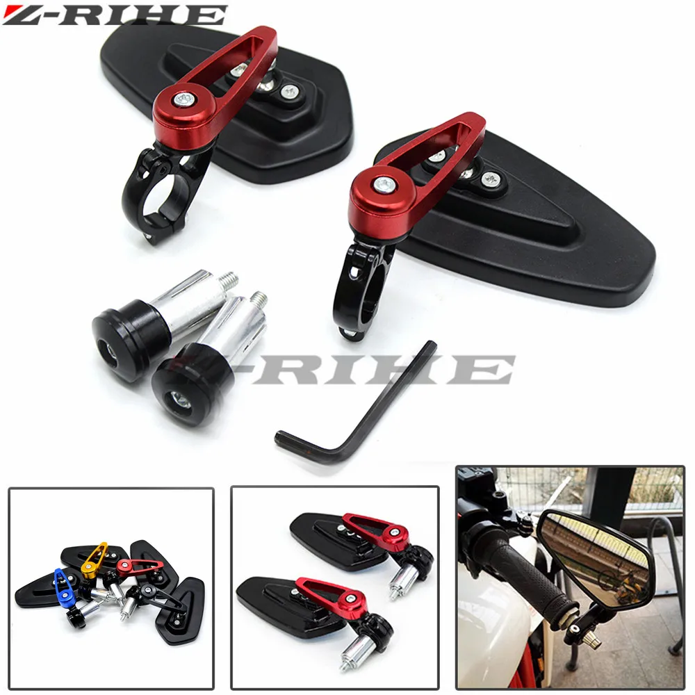 Universal  7/8"" 22mm  handle bar motorcycle bar end mirror Motorcycle Mirror for Kawasaki z800 z750 z250 z1000 z900 er6n er6f
