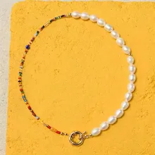 Большая подвеска в стиле бохо из пресноводного жемчуга в стиле барокко, роскошная Роскошная подвеска в виде ожерелья, подарок для женщин, рождественские подарки