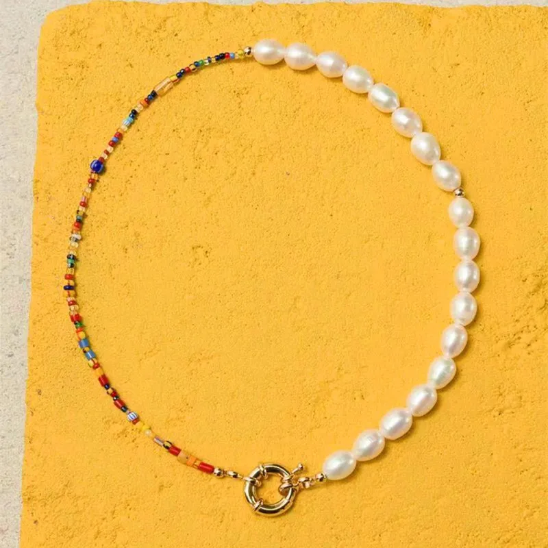 

boho large baroque freshwater pearl pendant necklace femme gorgeous luxury RAFEALE necklaces gift for women Christmas gifts