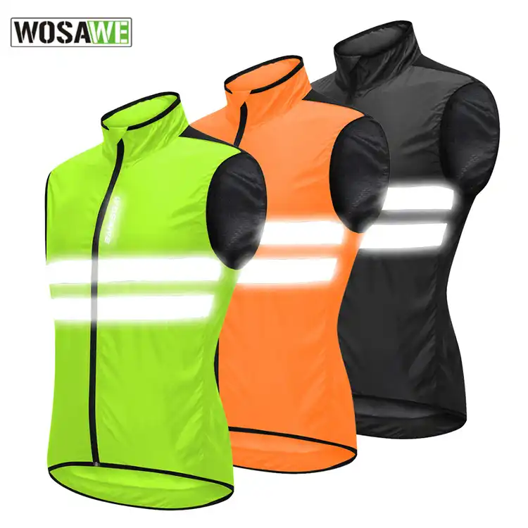 Vélo Gilet Réfléchissant Cyclisme Vélo Gilet Running Vest Orange XL