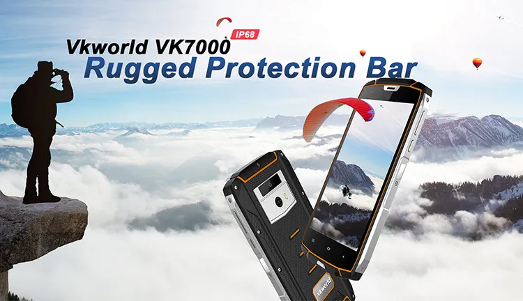 VKWORLD VK7000 4GB RAM 64GB ROM MTK6750T 1.5GHz Octa Core 5.2 Inch Incell Corning Gorilla Glass 5 HD Screen IP68 Waterproof Dual Camera Android 8.0 4G LTE Smartphone