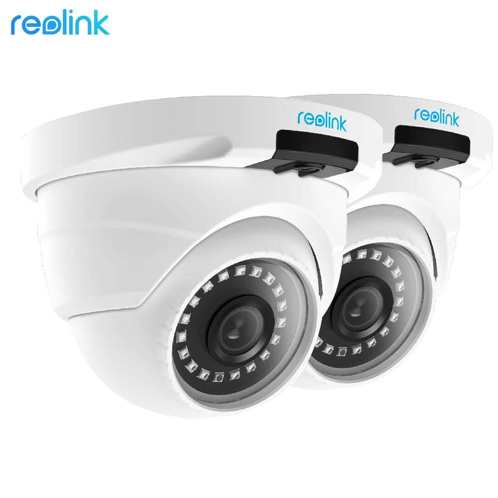 Goede Reolink PoE IP Camera HD 4MP 5MP Outdoor Indoor Weerbestendige Dome 1920 p Home Video Surveillance IR Cam RLC 420 2 (2 pak)