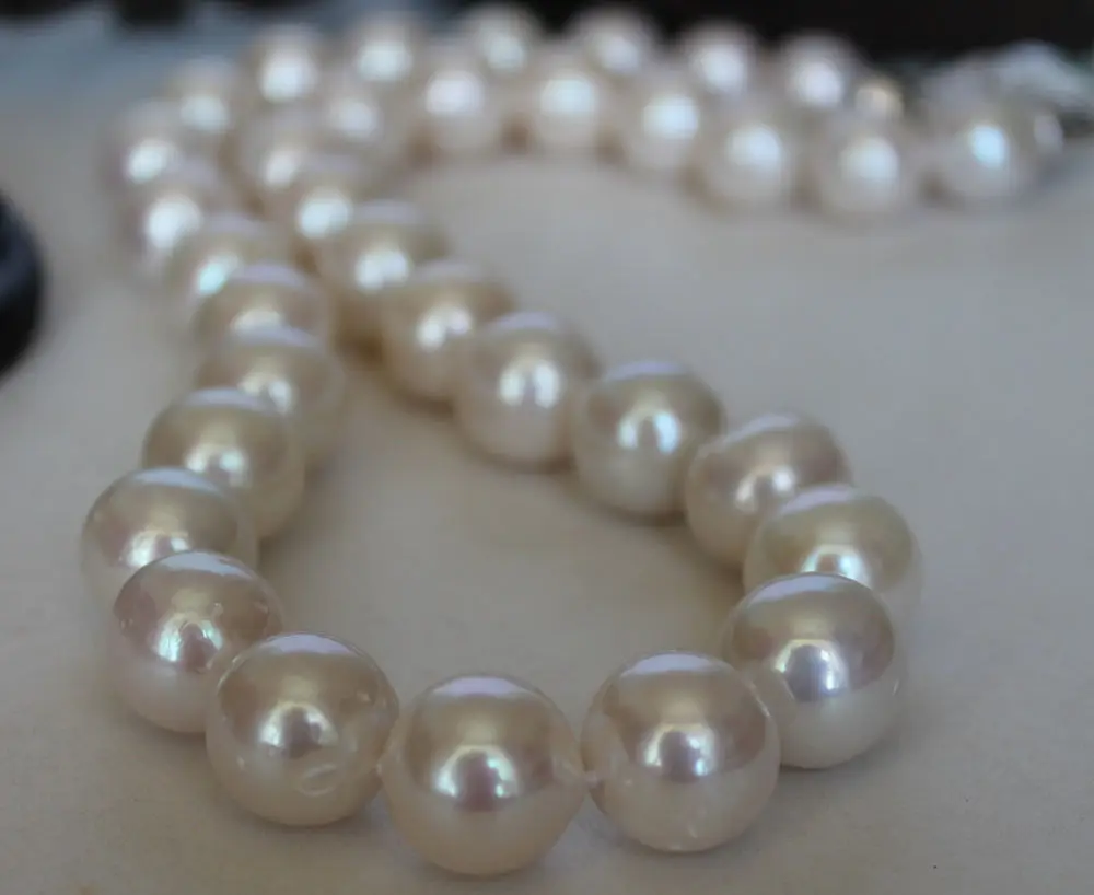 10 11mm white pearl necklace 925silver freshwater pearls super48cm AAAA