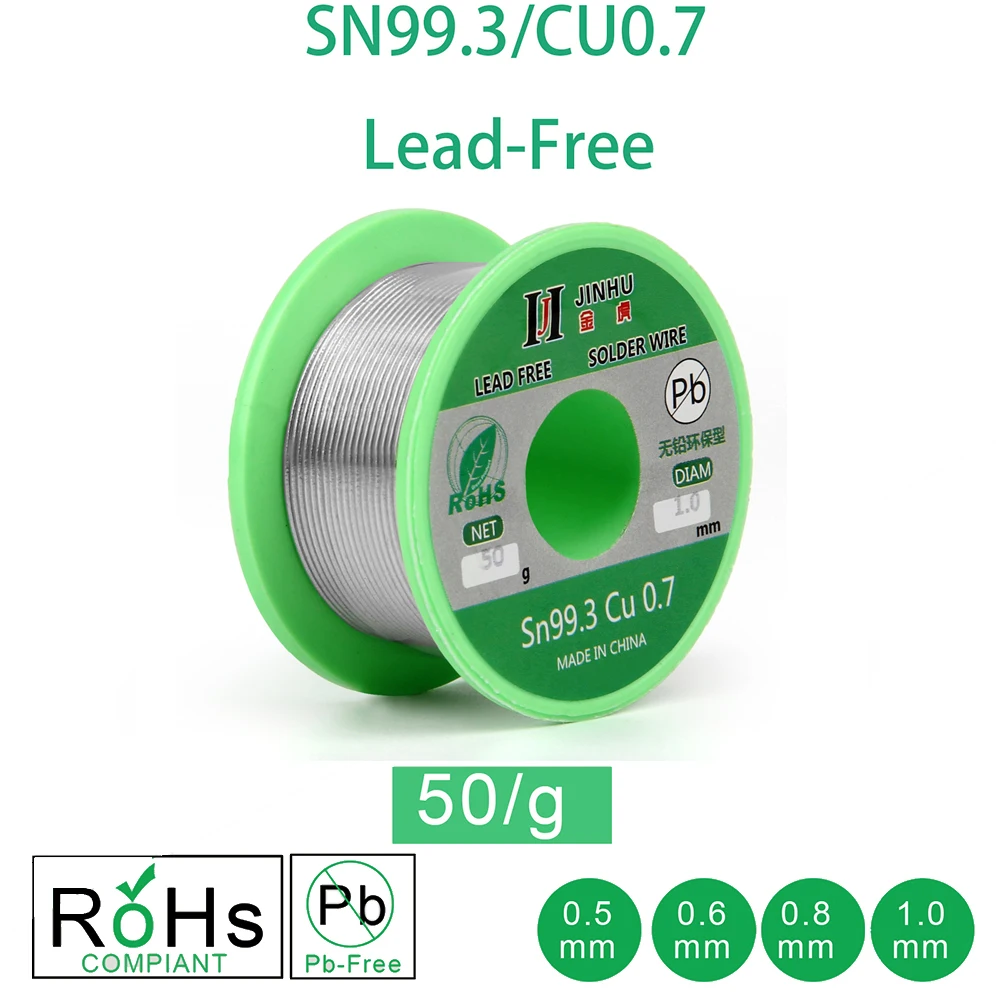 50g Lead-free Solder Wire 0.5-1.0mm Unleaded Lead Free Rosin Core for Electrical Solder RoHs auto dimming welding helmet
