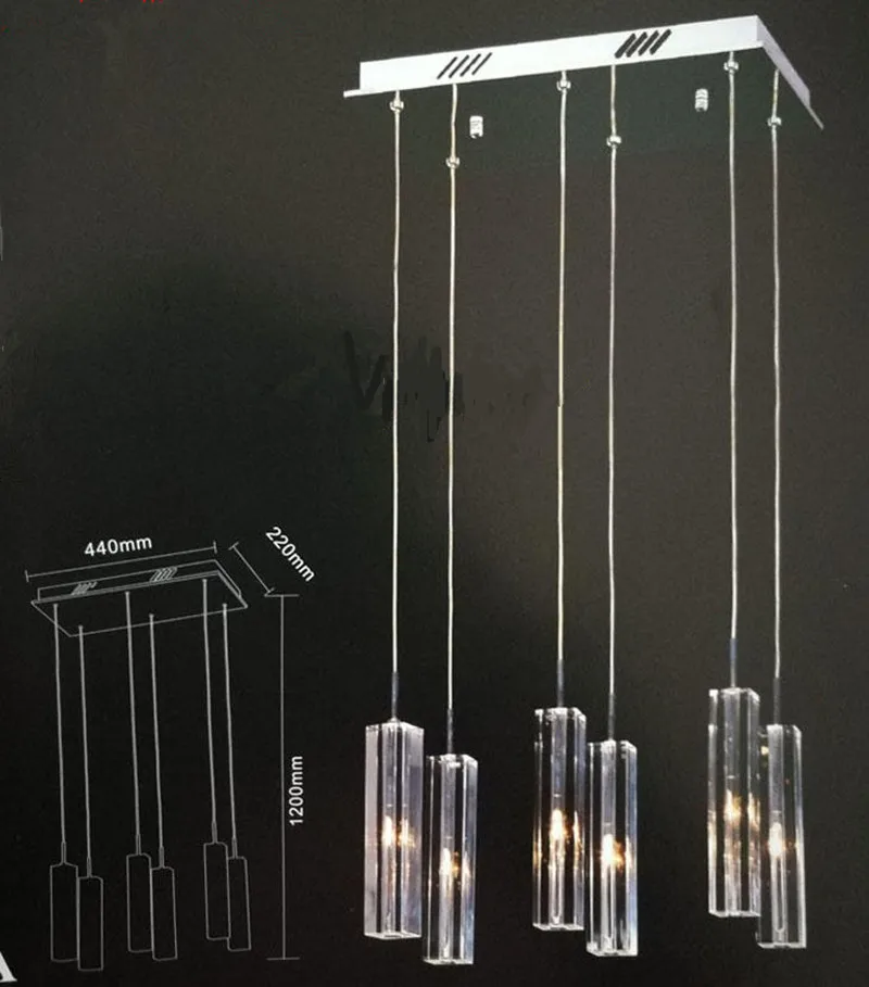 Led Glass G4 Salon Pendant Lights для гостиной Showcase Art Deco Прозрачный хрустальный свет