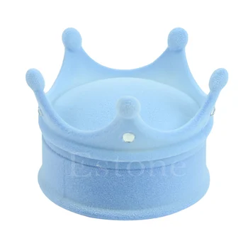 

Hot Crown Velvet Ring Display Box Ear Stud Necklace Jewelry Case Container Gift
